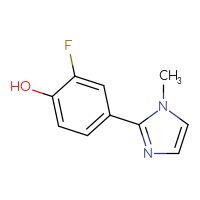 Chemical structure of 2-fluoro-4-(1-methyl-1H-imidazol-2-yl)phenol - CSSB00012000916