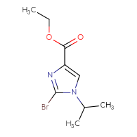 Chemical structure of ethyl 2-bromo-1-(propan-2-yl)-1H-imidazole-4-carboxylate - CSSB00039785588