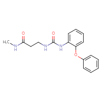 Chemical structure of N-methyl-3-{[(2-phenoxyphenyl)carbamoyl]amino}propanamide - CSSB00166584649