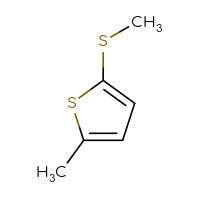 Chemical structure of 2-methyl-5-(methylsulfanyl)thiophene - CSSB00000106548