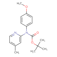 Chemical structure of tert-butyl N-(4-methoxyphenyl)-N-(4-methylpyridin-2-yl)carbamate - CSSB00020651562