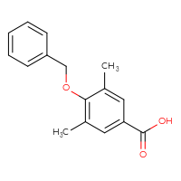 Chemical structure of 4-(benzyloxy)-3,5-dimethylbenzoic acid - CSSB00011216019