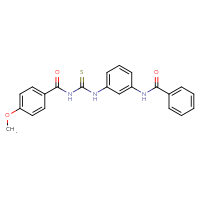 Chemical structure of N-[3-({[(4-methoxyphenyl)formamido]methanethioyl}amino)phenyl]benzamide - CSSB00132439060