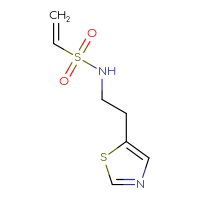 Chemical structure of N-[2-(1,3-thiazol-5-yl)ethyl]ethene-1-sulfonamide - CSSB00154416737