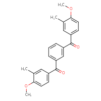 Chemical structure of [3-(4-methoxy-3-methylbenzoyl)phenyl](4-methoxy-3-methylphenyl)methanone - CSSB00160251944