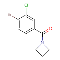 Chemical structure of 1-(4-bromo-3-chlorobenzoyl)azetidine - CSSB00012841188