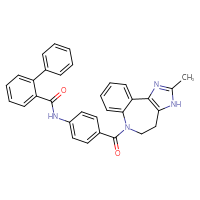 Chemical structure of N-(4-{4-methyl-3,5,9-triazatricyclo[8.4.0.0²,⁶]tetradeca-1(14),2(6),3,10,12-pentaene-9-carbonyl}phenyl)-[1,1'-biphenyl]-2-carboxamide - CSSB00020675731