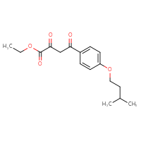 Chemical structure of ethyl 4-[4-(3-methylbutoxy)phenyl]-2,4-dioxobutanoate - CSSB21495857409