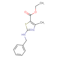 Chemical structure of ethyl 2-(benzylamino)-4-methyl-1,3-thiazole-5-carboxylate - CSSB00000737766