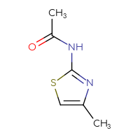 Chemical structure of N-(4-methyl-1,3-thiazol-2-yl)acetamide - CSSB00000155557