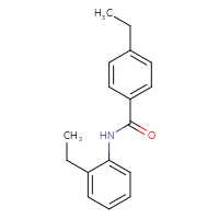 Chemical structure of 4-ethyl-N-(2-ethylphenyl)benzamide - CSSB00046203809