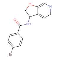 Chemical structure of 4-bromo-N-{2H,3H-furo[2,3-c]pyridin-3-yl}benzamide - CSSB14931645653