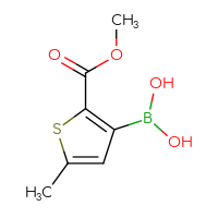 Chemical structure of [2-(methoxycarbonyl)-5-methylthiophen-3-yl]boronic acid - CSSB02126806484