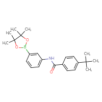 Chemical structure of 4-tert-butyl-N-[3-(4,4,5,5-tetramethyl-1,3,2-dioxaborolan-2-yl)phenyl]benzamide - CSSB00150723650