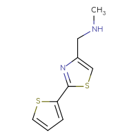 Chemical structure of methyl({[2-(thiophen-2-yl)-1,3-thiazol-4-yl]methyl})amine - CSSB00000213113