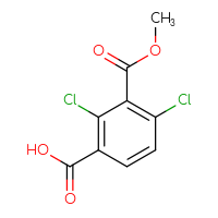Chemical structure of 2,4-dichloro-3-(methoxycarbonyl)benzoic acid - CSSB03554584918