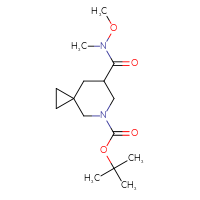 Chemical structure of tert-butyl 7-[methoxy(methyl)carbamoyl]-5-azaspiro[2.5]octane-5-carboxylate - CSSB17500986502