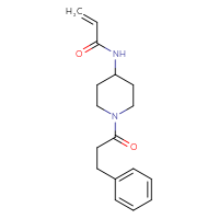Chemical structure of N-[1-(3-phenylpropanoyl)piperidin-4-yl]prop-2-enamide - CSSB01448164958