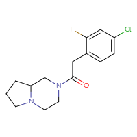Chemical structure of 2-(4-chloro-2-fluorophenyl)-1-{octahydropyrrolo[1,2-a]pyrazin-2-yl}ethan-1-one - CSSB06425513376
