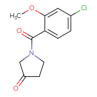 Chemical structure of 1-(4-chloro-2-methoxybenzoyl)pyrrolidin-3-one - CSSB00019027049