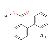 Chemical structure of methyl 2'-methyl-[1,1'-biphenyl]-2-carboxylate - CSSB00102522578