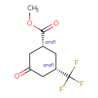 Chemical structure of rac-methyl (1R,5S)-3-oxo-5-(trifluoromethyl)cyclohexane-1-carboxylate - CSSB21495856526