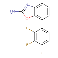 Chemical structure of 7-(2,3,4-trifluorophenyl)-1,3-benzoxazol-2-amine - CSSB06590692479