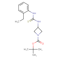 Chemical structure of tert-butyl 3-{[(2-ethylphenyl)carbamothioyl]amino}azetidine-1-carboxylate - CSSB01391316330