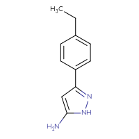 Chemical structure of 3-(4-ethylphenyl)-1H-pyrazol-5-amine - CSSB00011225234