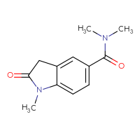 Chemical structure of N,N,1-trimethyl-2-oxo-2,3-dihydro-1H-indole-5-carboxamide - CSSB02145205677