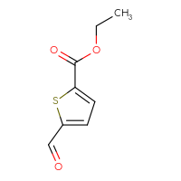Chemical structure of ethyl 5-formylthiophene-2-carboxylate - CSSB00010292837