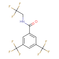 Chemical structure of N-(2,2,2-trifluoroethyl)-3,5-bis(trifluoromethyl)benzamide - CSSB02118861670
