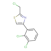 Chemical structure of 2-(chloromethyl)-4-(2,3-dichlorophenyl)-1,3-thiazole - CSSB00014368498