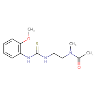 Chemical structure of N-(2-{[(2-methoxyphenyl)carbamothioyl]amino}ethyl)-N-methylacetamide - CSSB21432519955