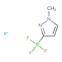 Chemical structure of potassium trifluoro(1-methyl-1H-pyrazol-3-yl)boranuide - CSSB00000707577
