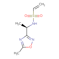 Chemical structure of N-[(1R)-1-(5-methyl-1,2,4-oxadiazol-3-yl)ethyl]ethene-1-sulfonamide - CSSB20481155834
