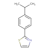 Chemical structure of 2-[4-(propan-2-yl)phenyl]-1,3-thiazole - CSSB00012357947