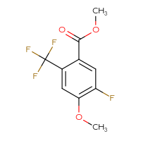 Chemical structure of methyl 5-fluoro-4-methoxy-2-(trifluoromethyl)benzoate - CSSB06835378546