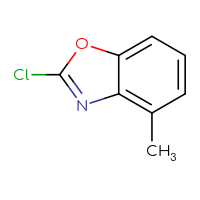 Chemical structure of 2-chloro-4-methyl-1,3-benzoxazole - CSSB00011659343