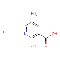 Chemical structure of 5-amino-2-hydroxypyridine-3-carboxylic acid hydrochloride - CSSB21043405532