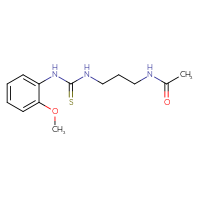 Chemical structure of N-(3-{[(2-methoxyphenyl)carbamothioyl]amino}propyl)acetamide - CSSB02017465998