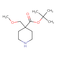 Chemical structure of tert-butyl 4-(methoxymethyl)piperidine-4-carboxylate - CSSB00019131601