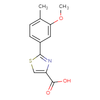 Chemical structure of 2-(3-methoxy-4-methylphenyl)-1,3-thiazole-4-carboxylic acid - CSSB00126063502