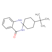 Chemical structure of 4-tert-butyl-3',4'-dihydro-1'H-spiro[cyclohexane-1,2'-quinazolin]-4'-one - CSSB00046115972