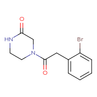 Chemical structure of 4-[2-(2-bromophenyl)acetyl]piperazin-2-one - CSSB00050591606