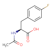 Chemical structure of (2S)-2-acetamido-3-(4-fluorophenyl)propanoic acid - CSSB00018043741