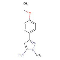 Chemical structure of 3-(4-ethoxyphenyl)-1-methyl-1H-pyrazol-5-amine - CSSB00000323536