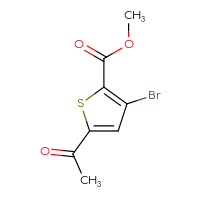 Chemical structure of methyl 5-acetyl-3-bromothiophene-2-carboxylate - CSSB02271170852