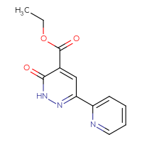 Chemical structure of ethyl 3-oxo-6-(pyridin-2-yl)-2,3-dihydropyridazine-4-carboxylate - CSSB02515445488