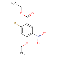 Chemical structure of ethyl 4-ethoxy-2-fluoro-5-nitrobenzoate - CSSB06283583989